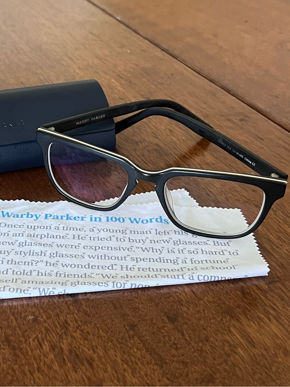 Warby Parker Burke 103 Black Matte Eclipse